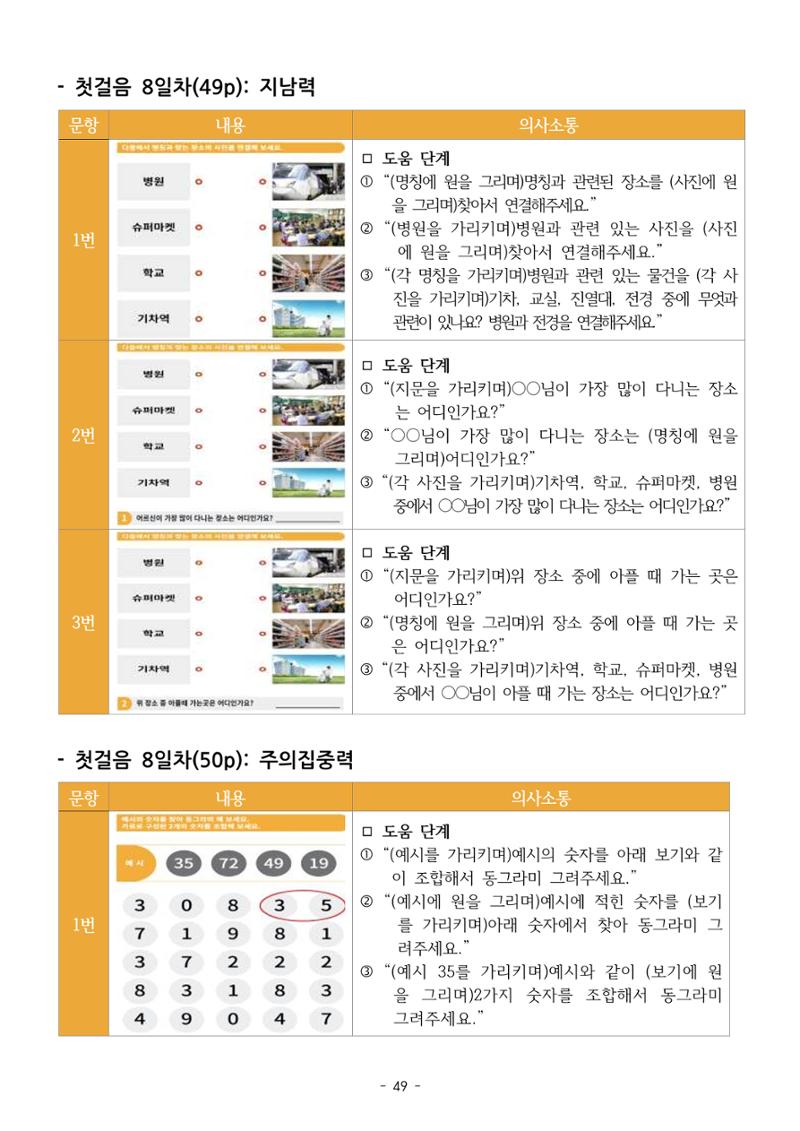 두뇌건강놀이책1(증보개정판) 진행자 매뉴얼 51페이지