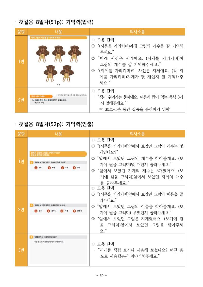 두뇌건강놀이책1(증보개정판) 진행자 매뉴얼 52페이지