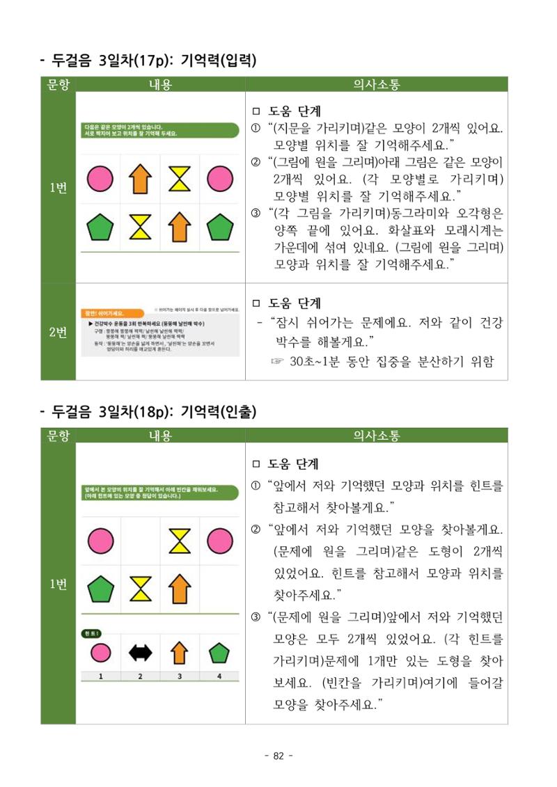 두뇌건강놀이책1(증보개정판) 진행자 매뉴얼 84페이지
