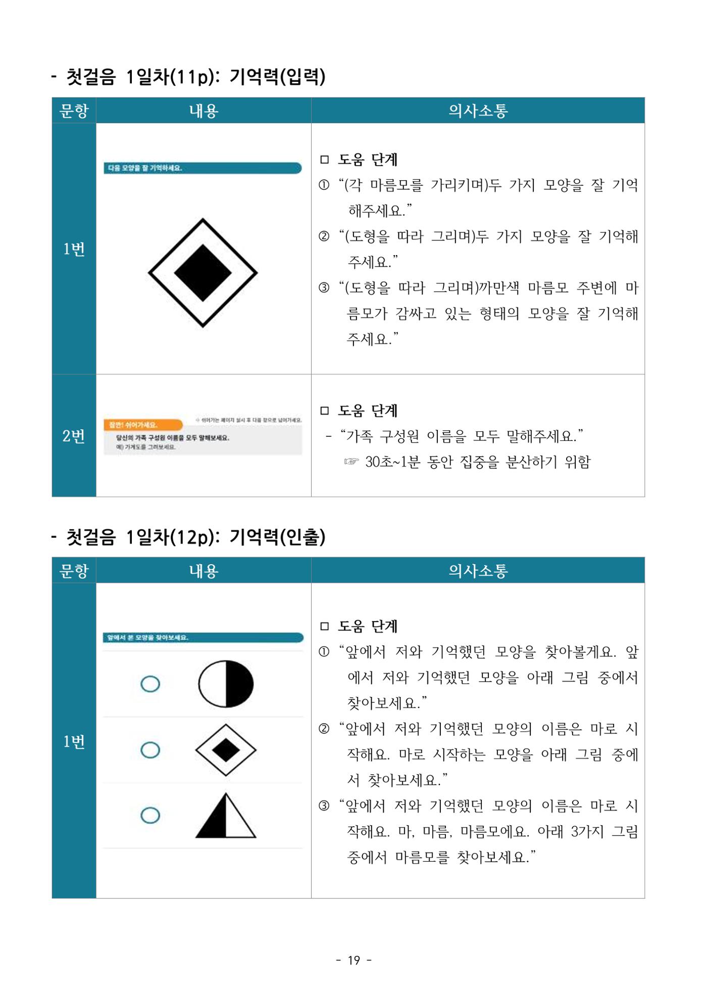 두뇌건강놀이책1(증보개정판) 진행자 매뉴얼 21페이지