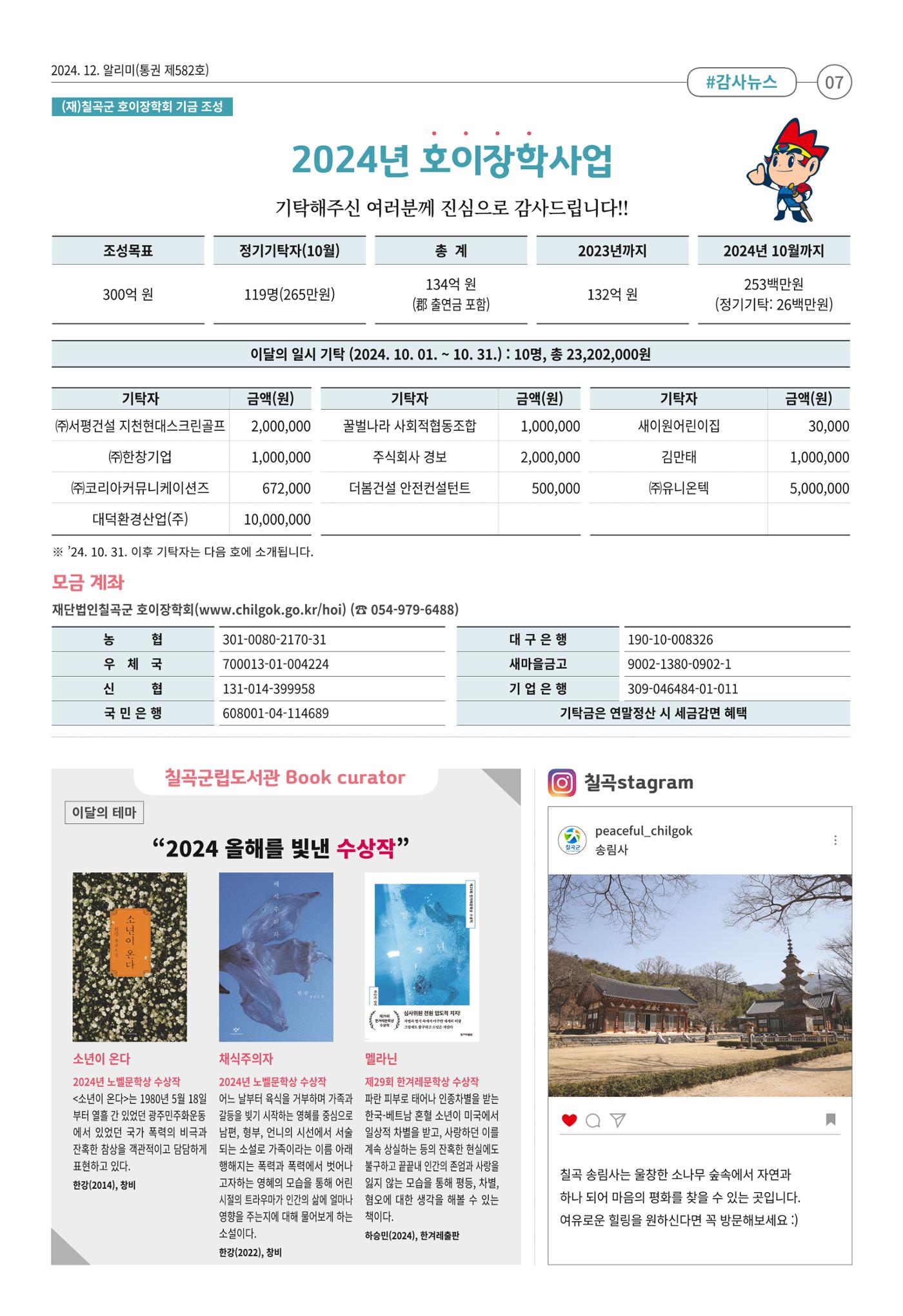 [희망칠곡] 2024년 12월호 알리미 7페이지