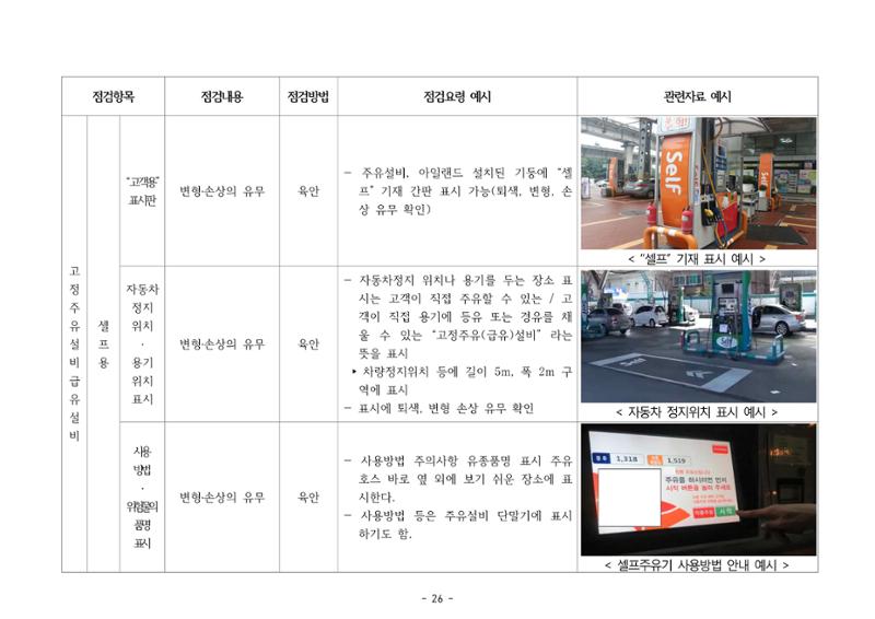 주유취급소  주유소 일반점검표 26페이지