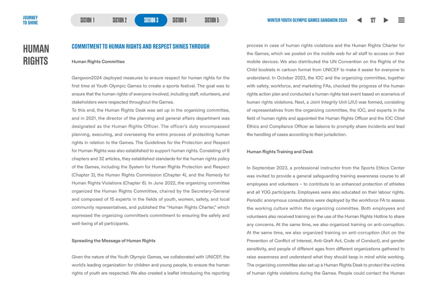 WINTER YOUTH OLYMPIC GAMES GANGWON 2024 OFFICIAL REPORT 127페이지