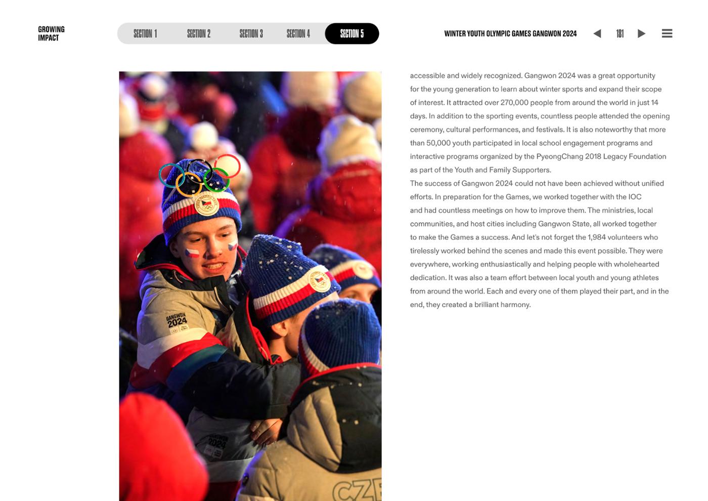 WINTER YOUTH OLYMPIC GAMES GANGWON 2024 OFFICIAL REPORT 181페이지