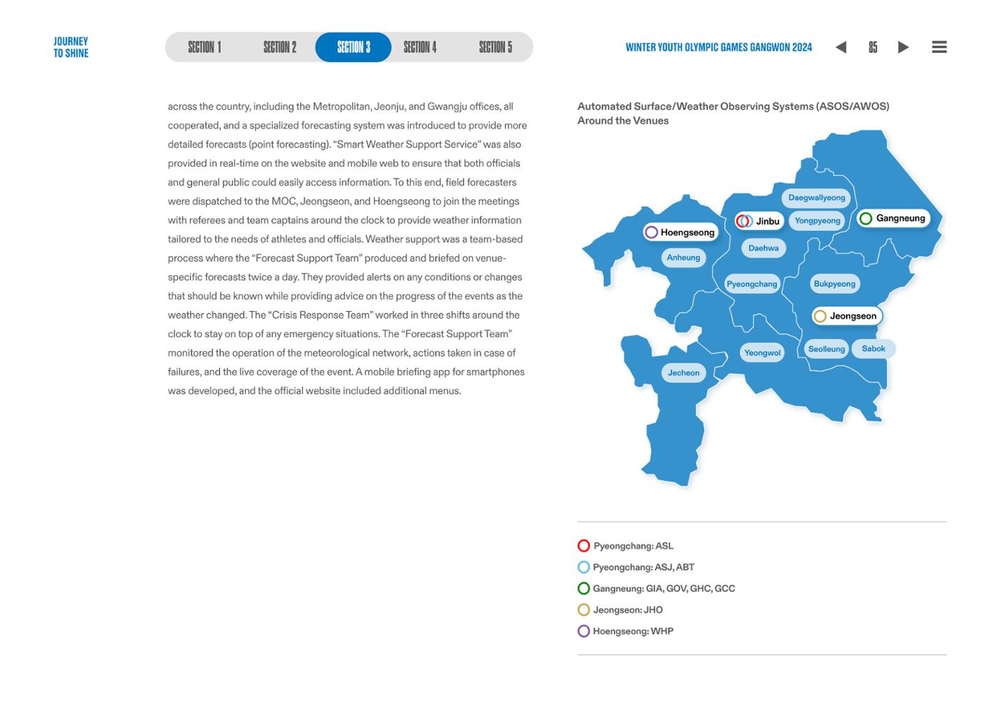 WINTER YOUTH OLYMPIC GAMES GANGWON 2024 OFFICIAL REPORT 85페이지