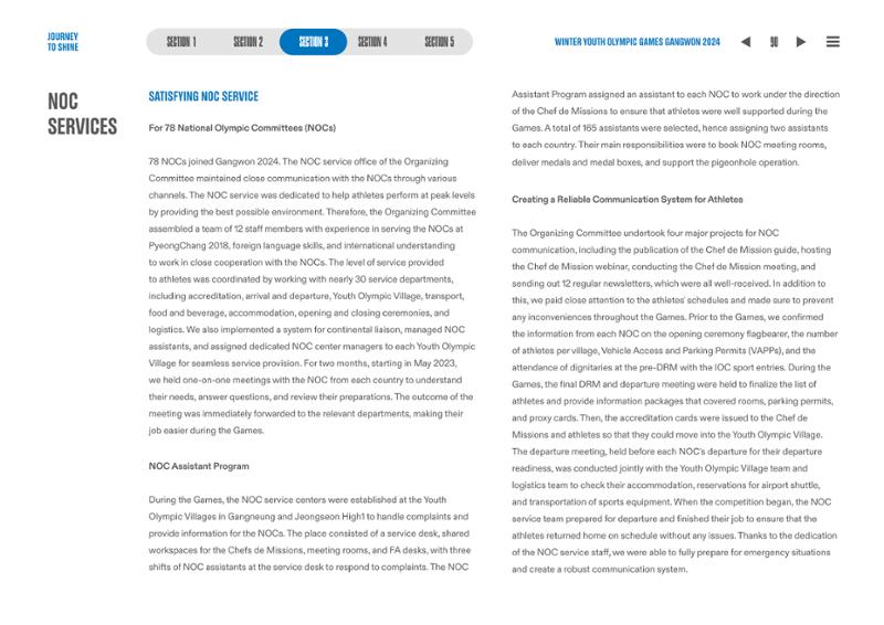 WINTER YOUTH OLYMPIC GAMES GANGWON 2024 OFFICIAL REPORT 90페이지