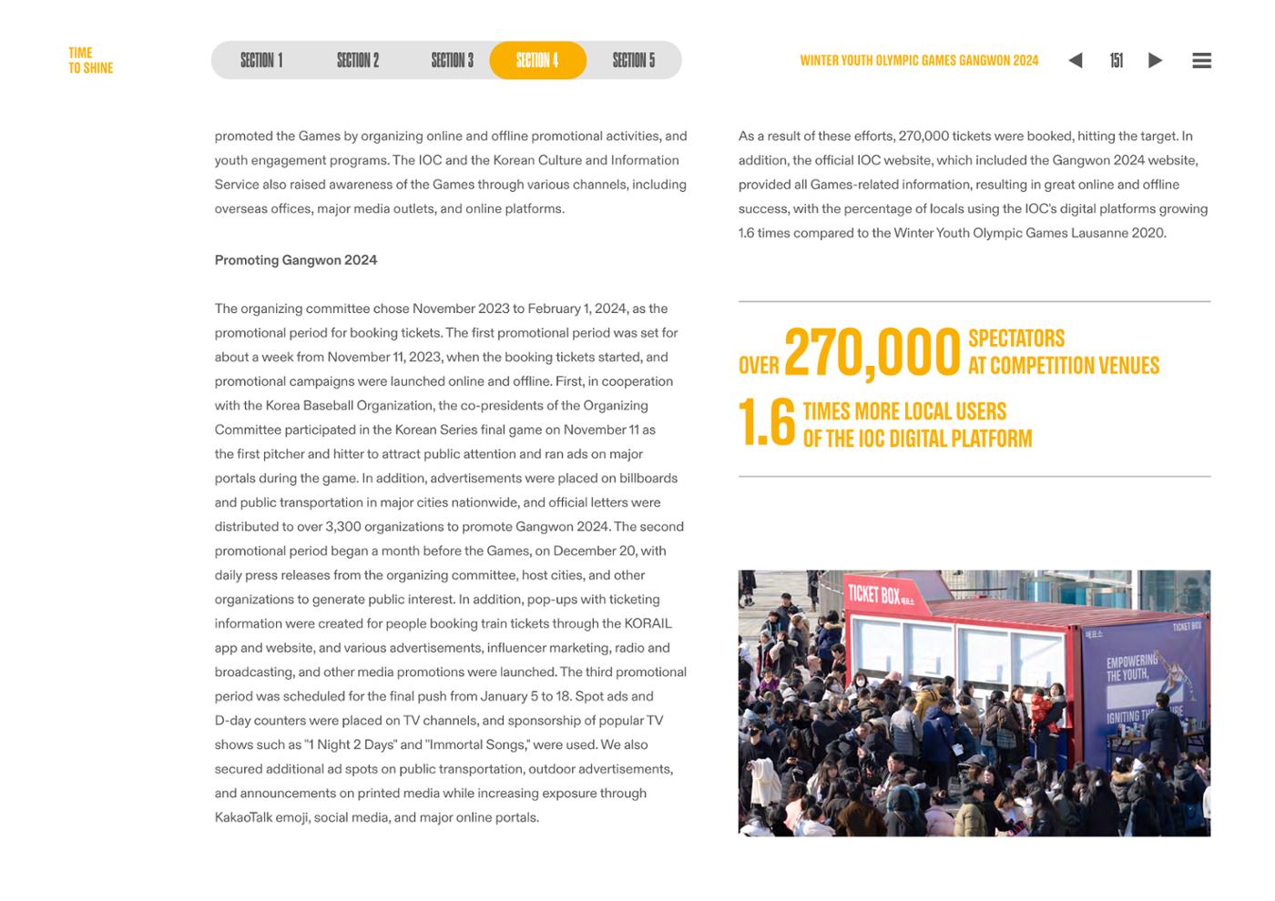 WINTER YOUTH OLYMPIC GAMES GANGWON 2024 OFFICIAL REPORT 151페이지
