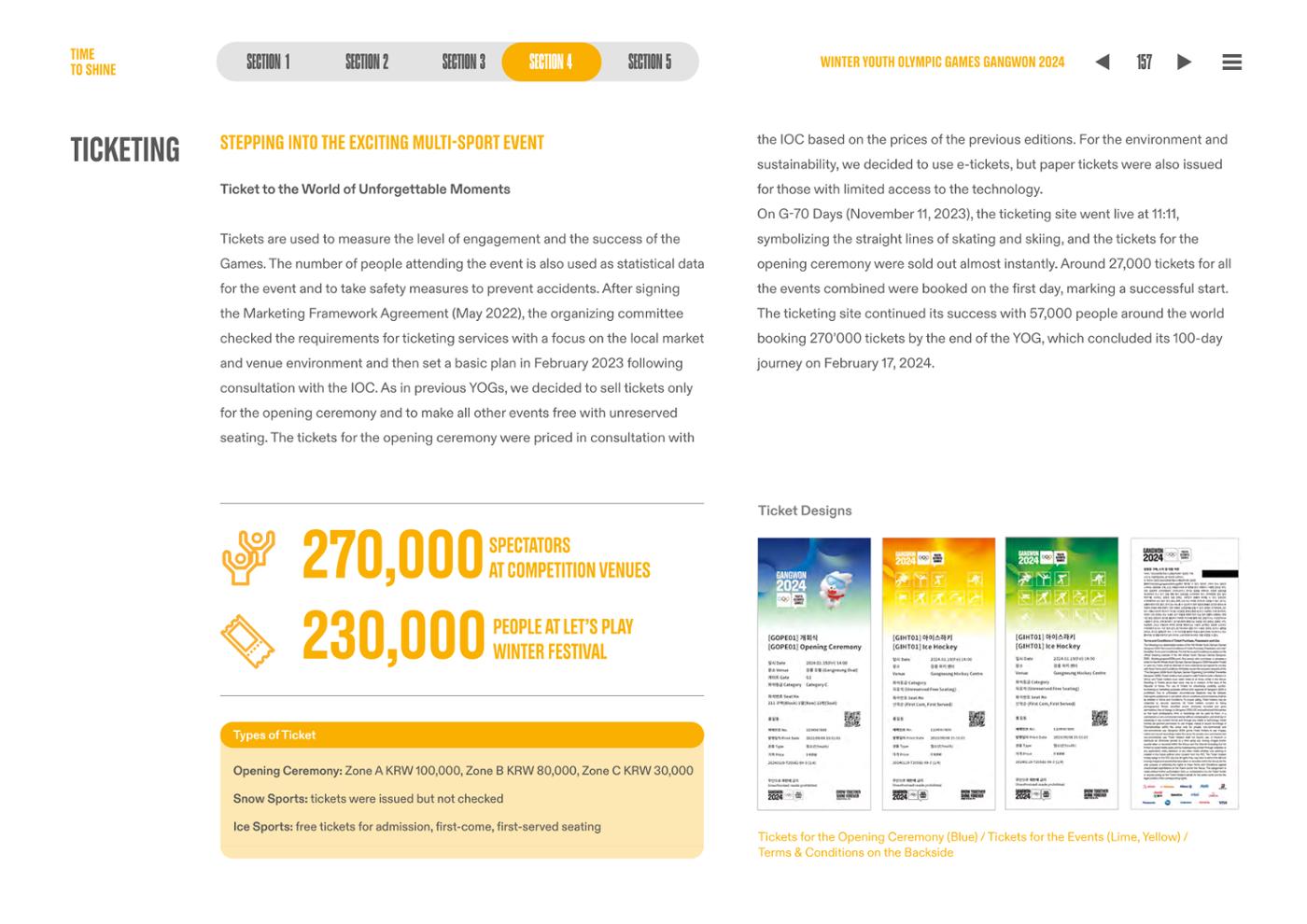 WINTER YOUTH OLYMPIC GAMES GANGWON 2024 OFFICIAL REPORT 157페이지