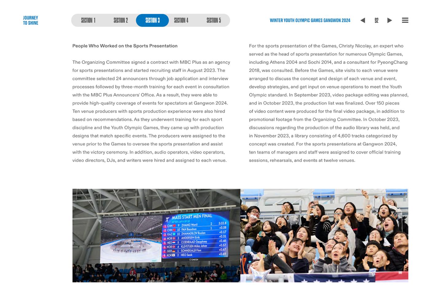WINTER YOUTH OLYMPIC GAMES GANGWON 2024 OFFICIAL REPORT 92페이지