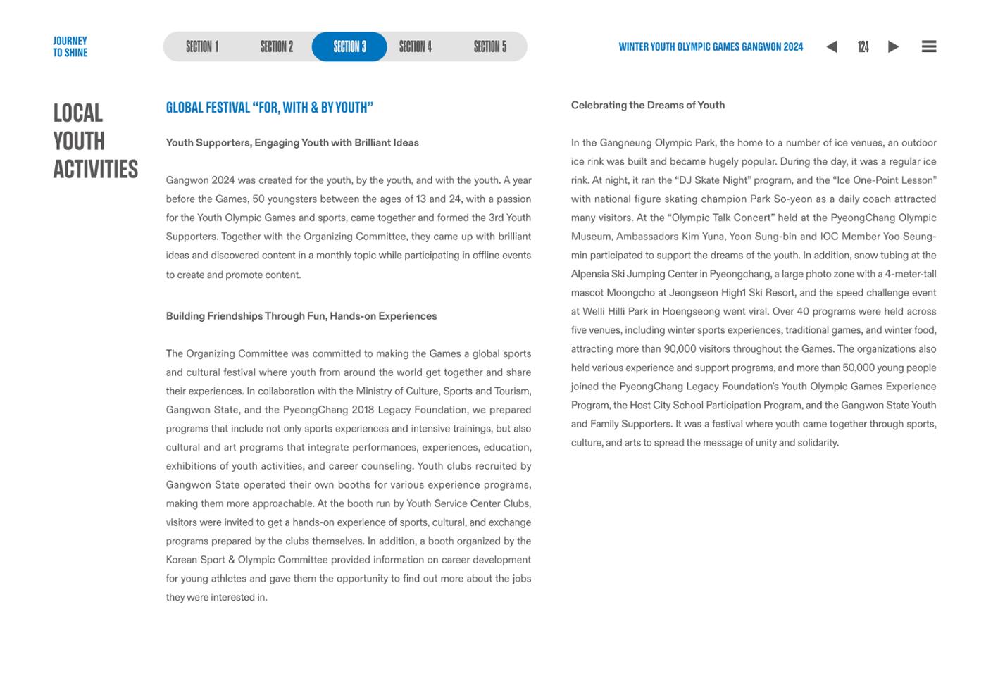 WINTER YOUTH OLYMPIC GAMES GANGWON 2024 OFFICIAL REPORT 124페이지