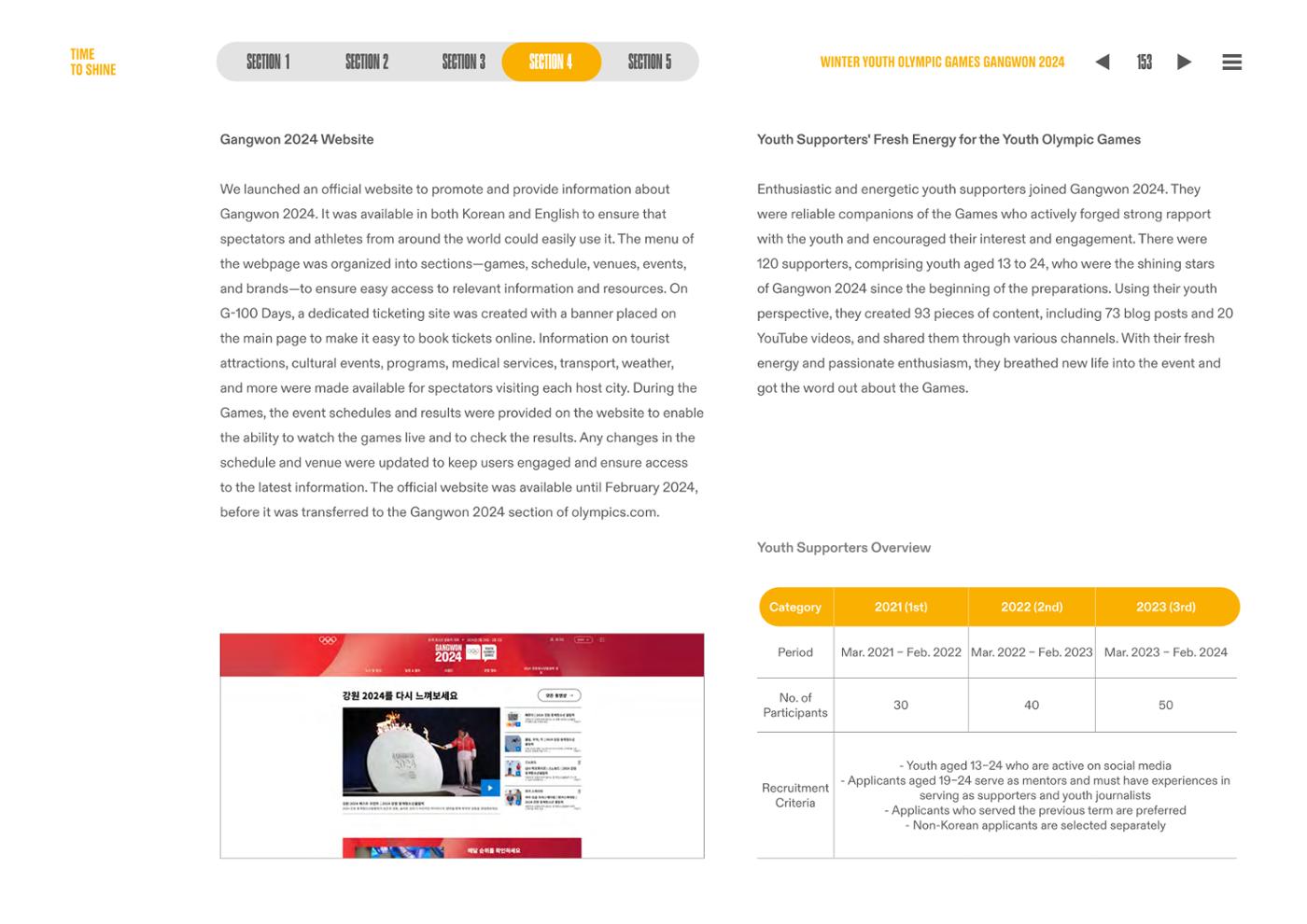 WINTER YOUTH OLYMPIC GAMES GANGWON 2024 OFFICIAL REPORT 153페이지