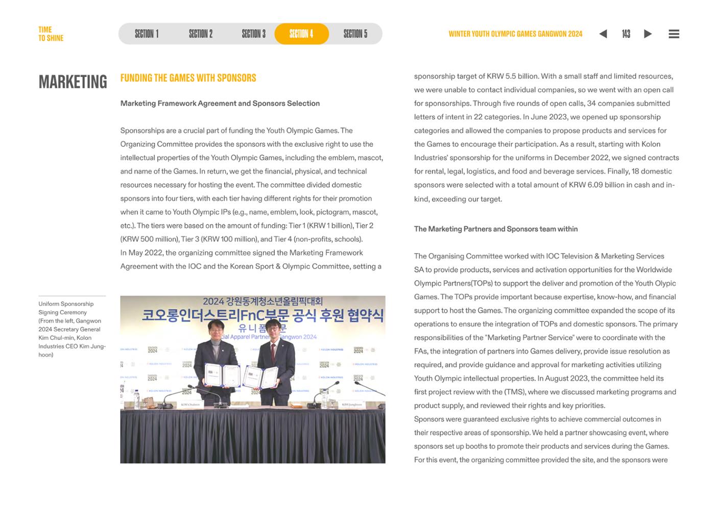 WINTER YOUTH OLYMPIC GAMES GANGWON 2024 OFFICIAL REPORT 143페이지