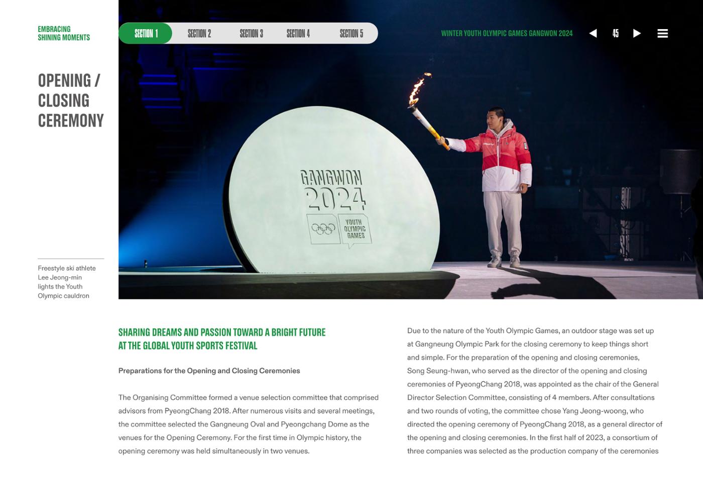WINTER YOUTH OLYMPIC GAMES GANGWON 2024 OFFICIAL REPORT 45페이지