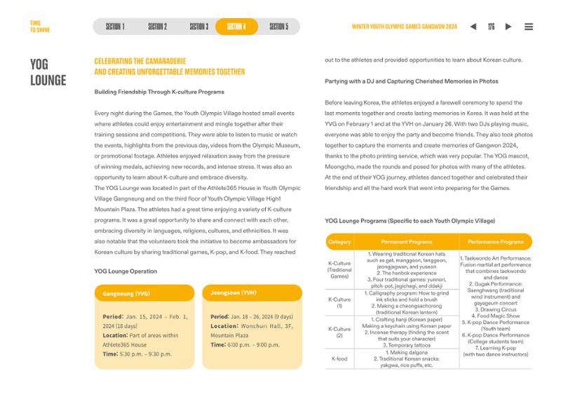 WINTER YOUTH OLYMPIC GAMES GANGWON 2024 OFFICIAL REPORT 176페이지