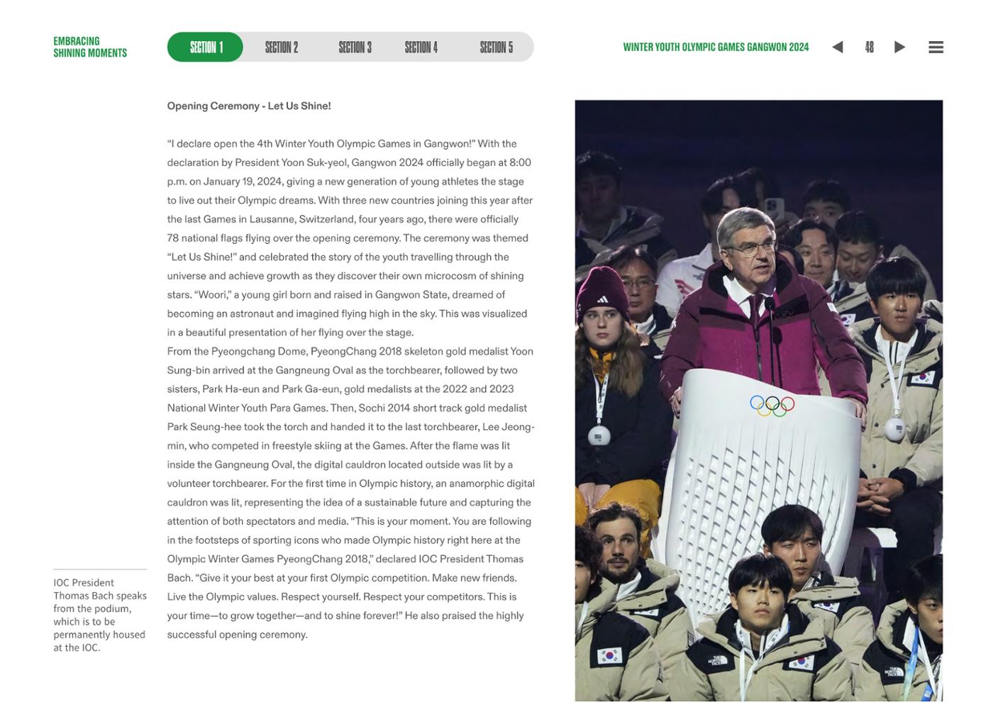 WINTER YOUTH OLYMPIC GAMES GANGWON 2024 OFFICIAL REPORT 48페이지