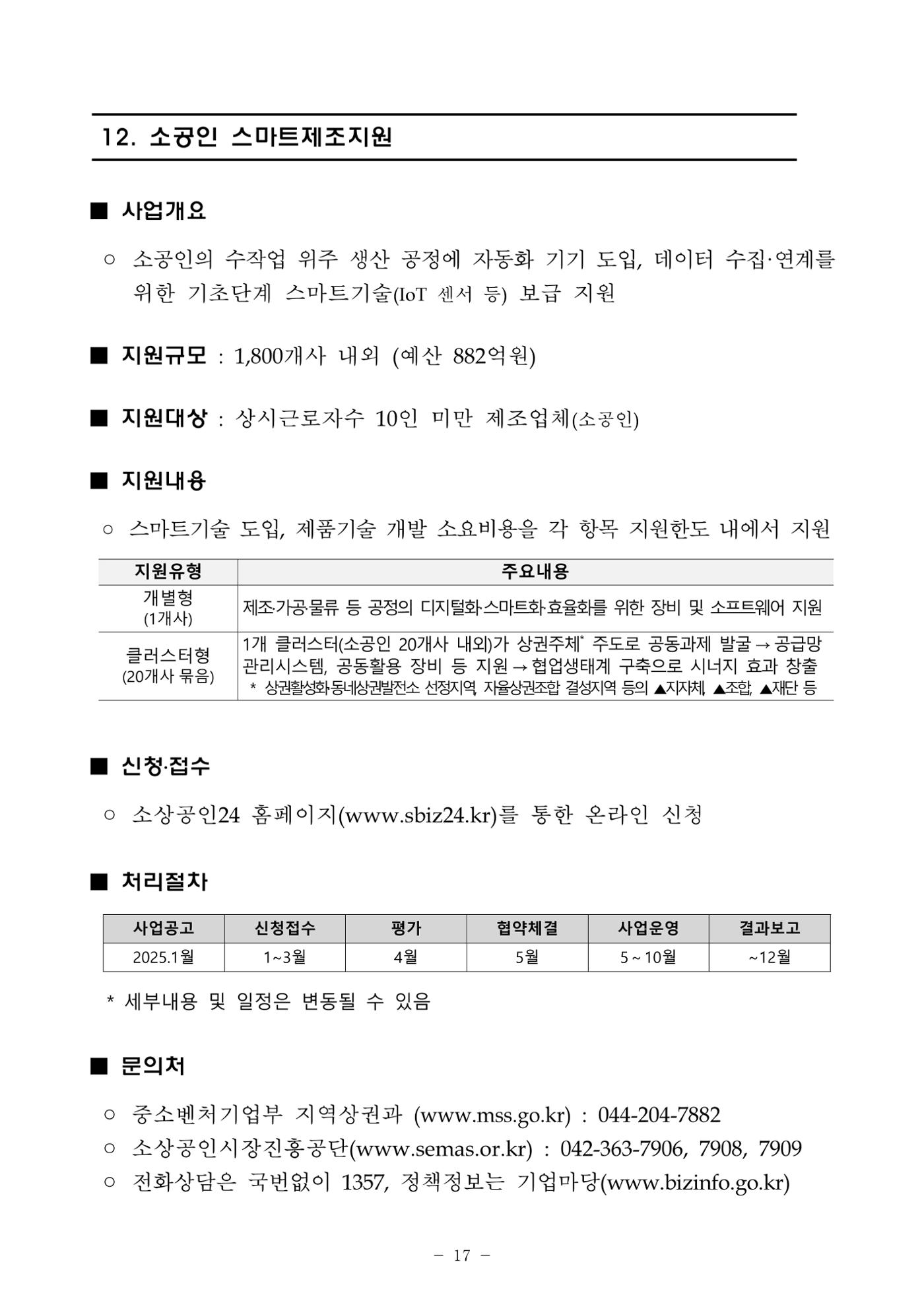 2025년 소상공인 지원사업 통합 공고 17페이지