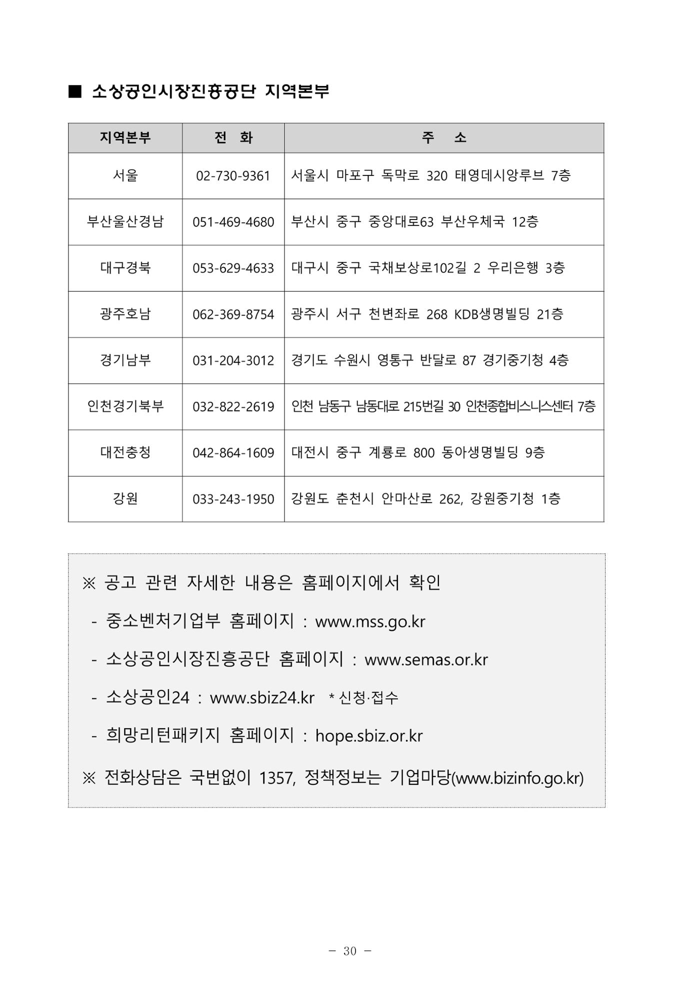 2025년 소상공인 지원사업 통합 공고 30페이지