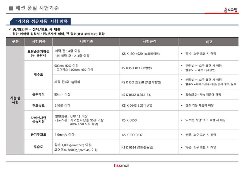 섬유제품 시험기준 7페이지