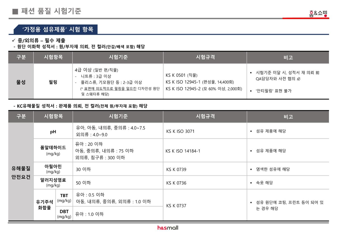 섬유제품 시험기준 2페이지