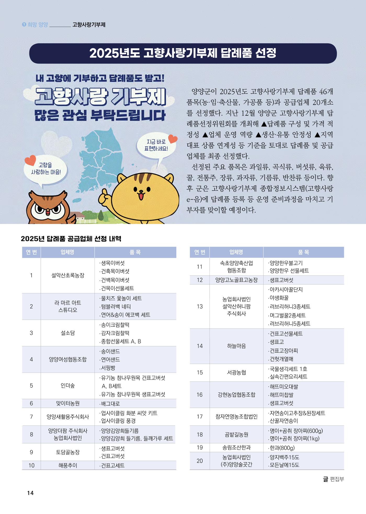 양양소식지 2025. 1월호 14페이지