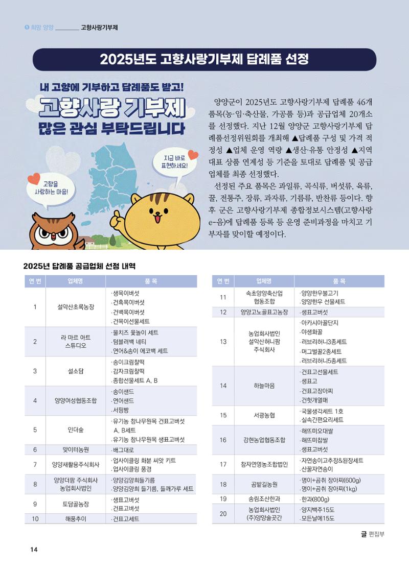 양양소식지 2025. 1월호 14페이지