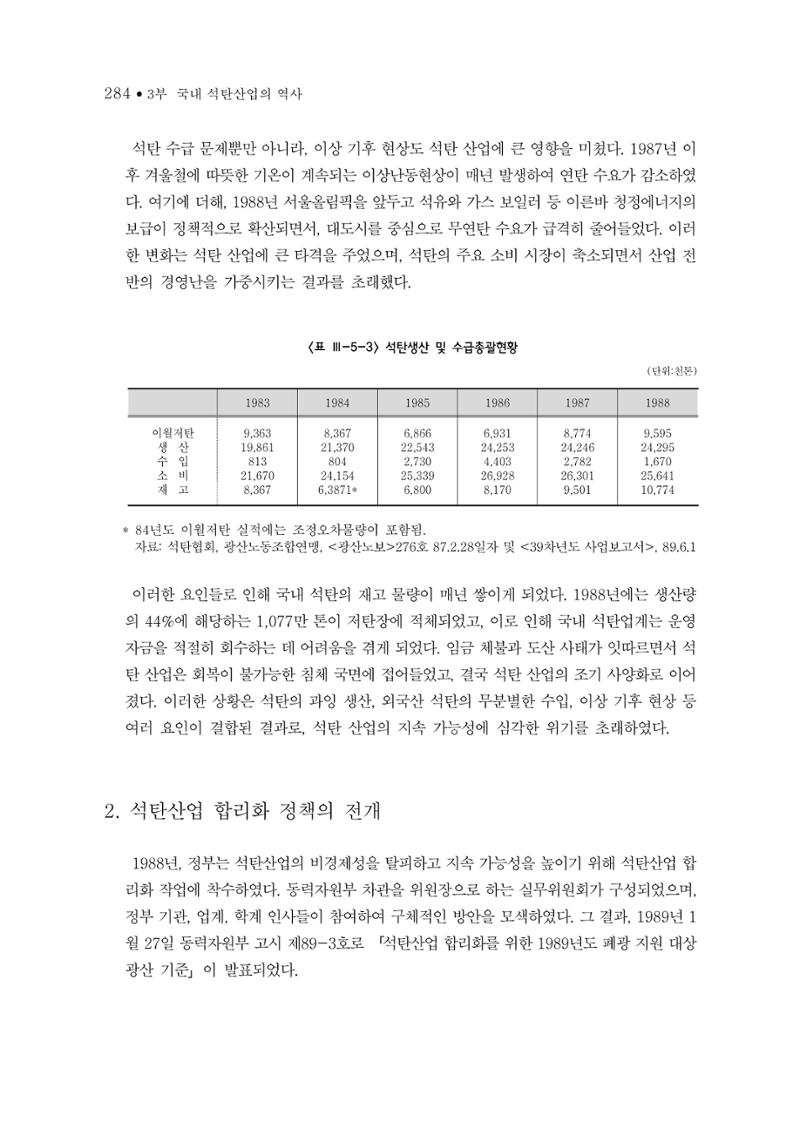 석탄산업의 여정 288페이지