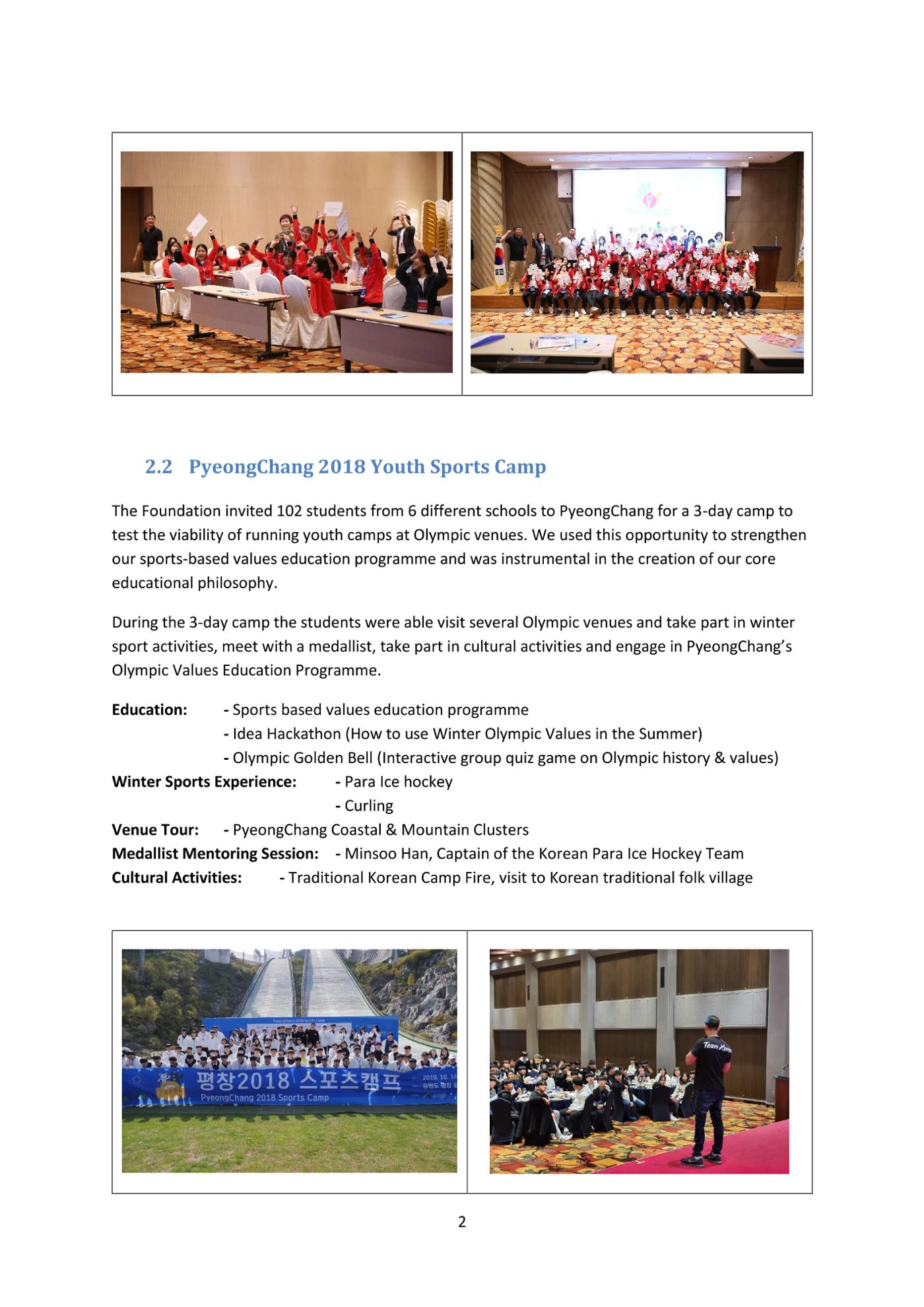 2019 Report and 2020 Plan 4페이지