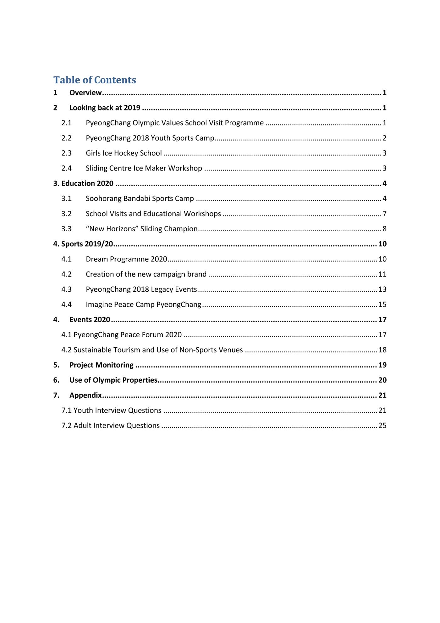 2019 Report and 2020 Plan 2페이지