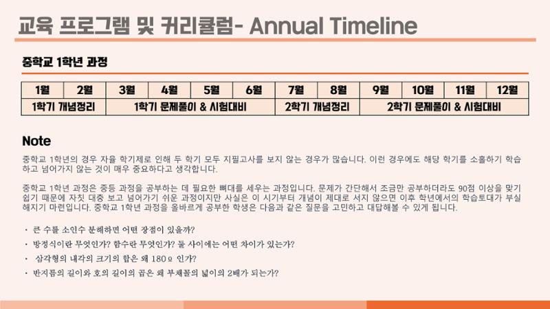 크림슨학원 커리큘럼 14페이지