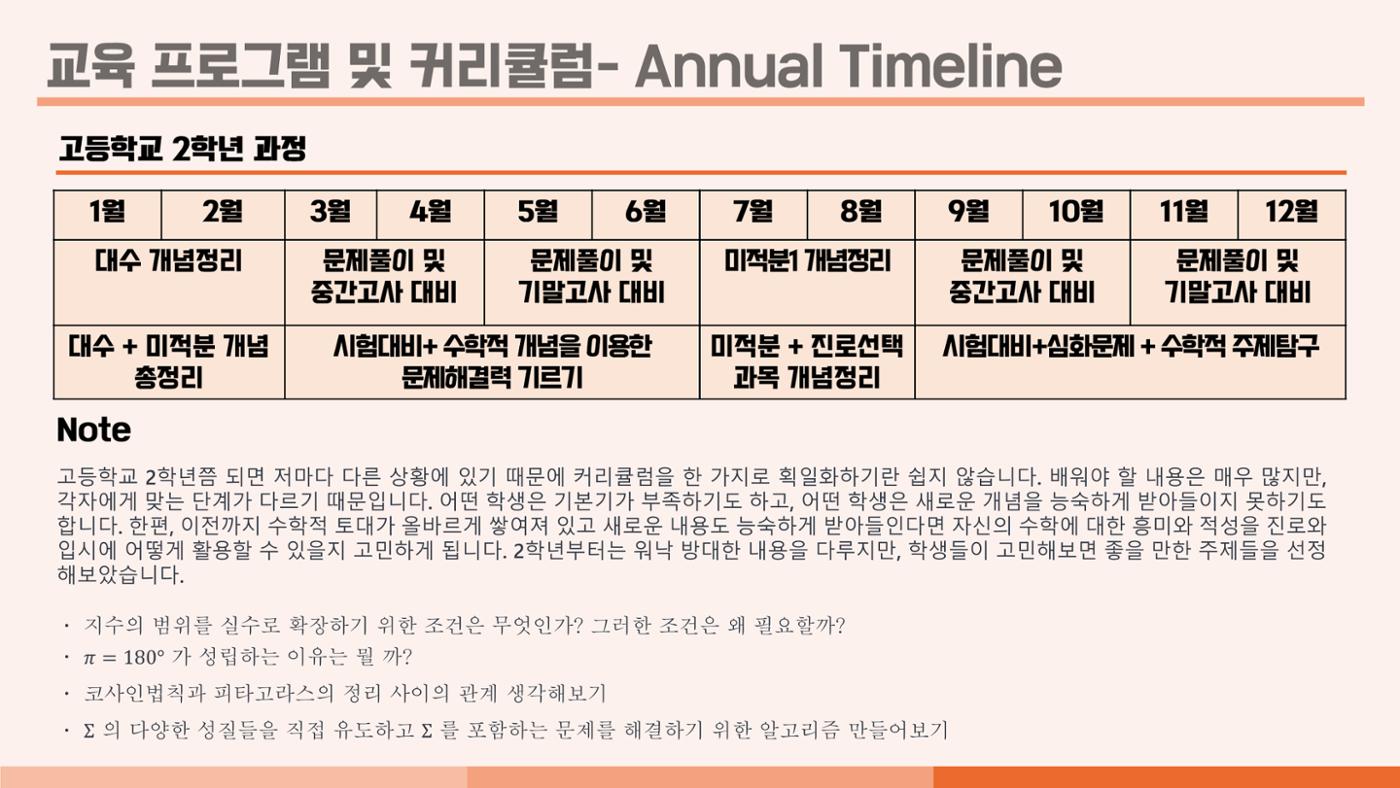 크림슨학원 커리큘럼 19페이지