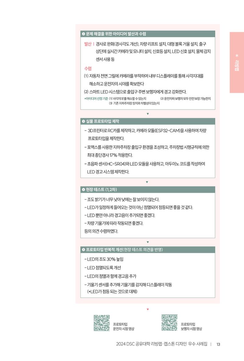 2024 DSC공유대학 리빙랩·캡스톤디자인 경진대회 우수사례집 17페이지
