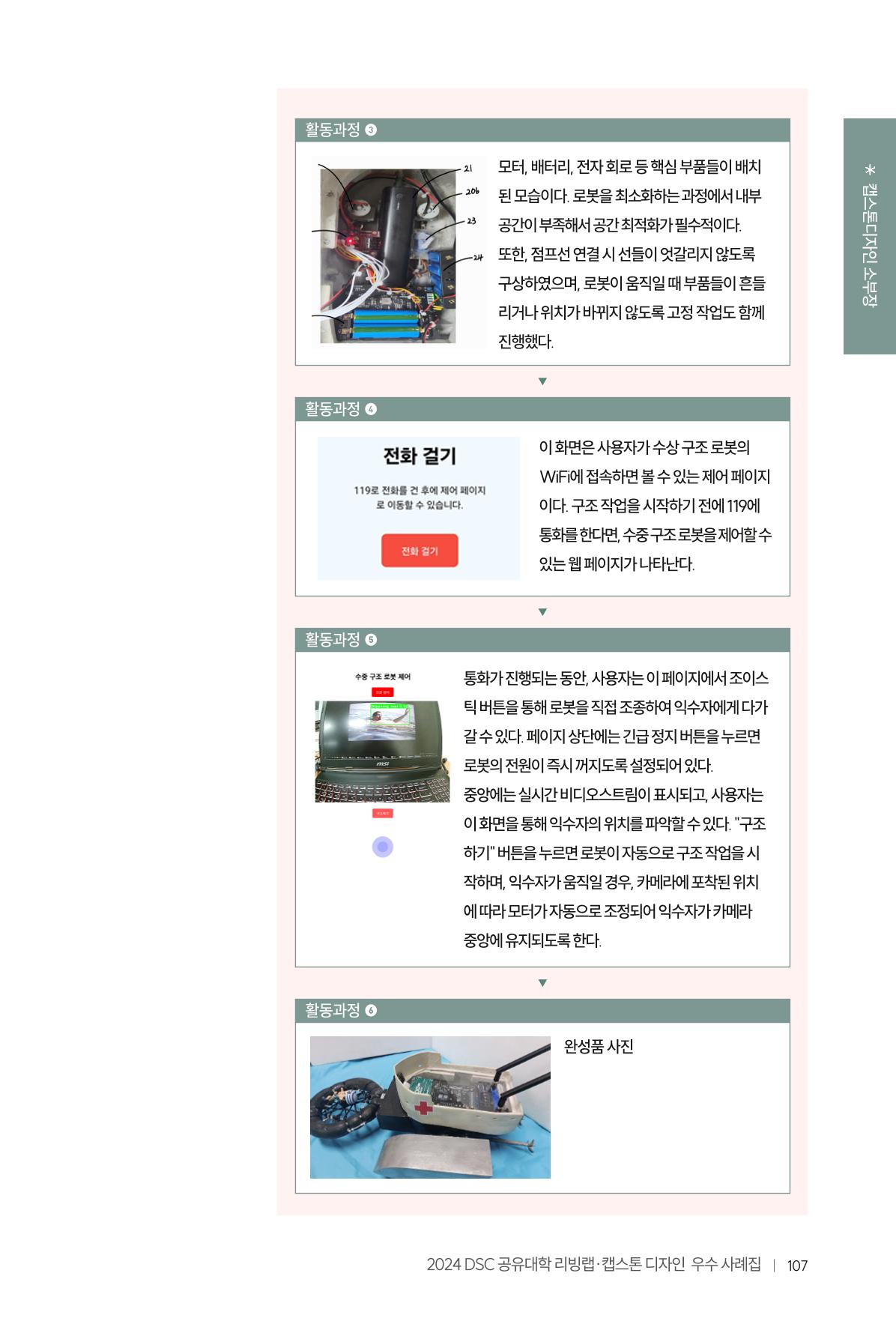 2024 DSC공유대학 리빙랩·캡스톤디자인 경진대회 우수사례집 111페이지