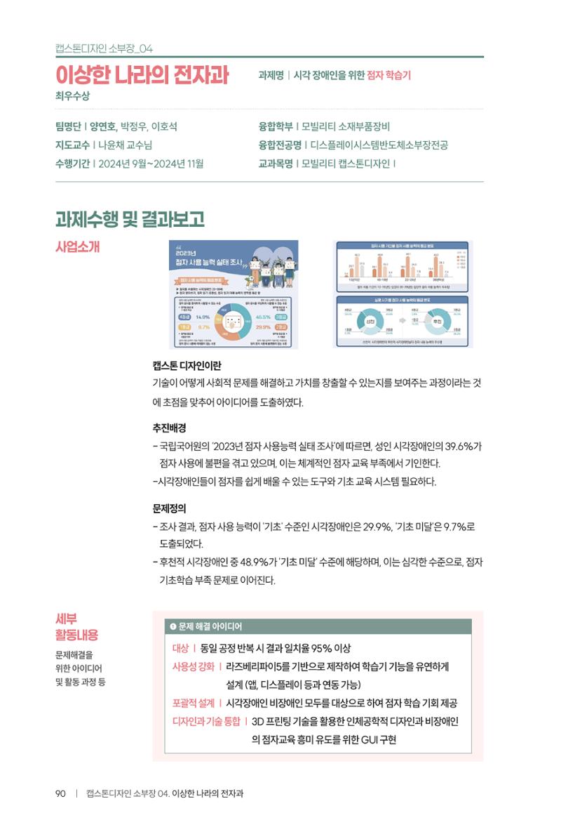 2024 DSC공유대학 리빙랩·캡스톤디자인 경진대회 우수사례집 94페이지