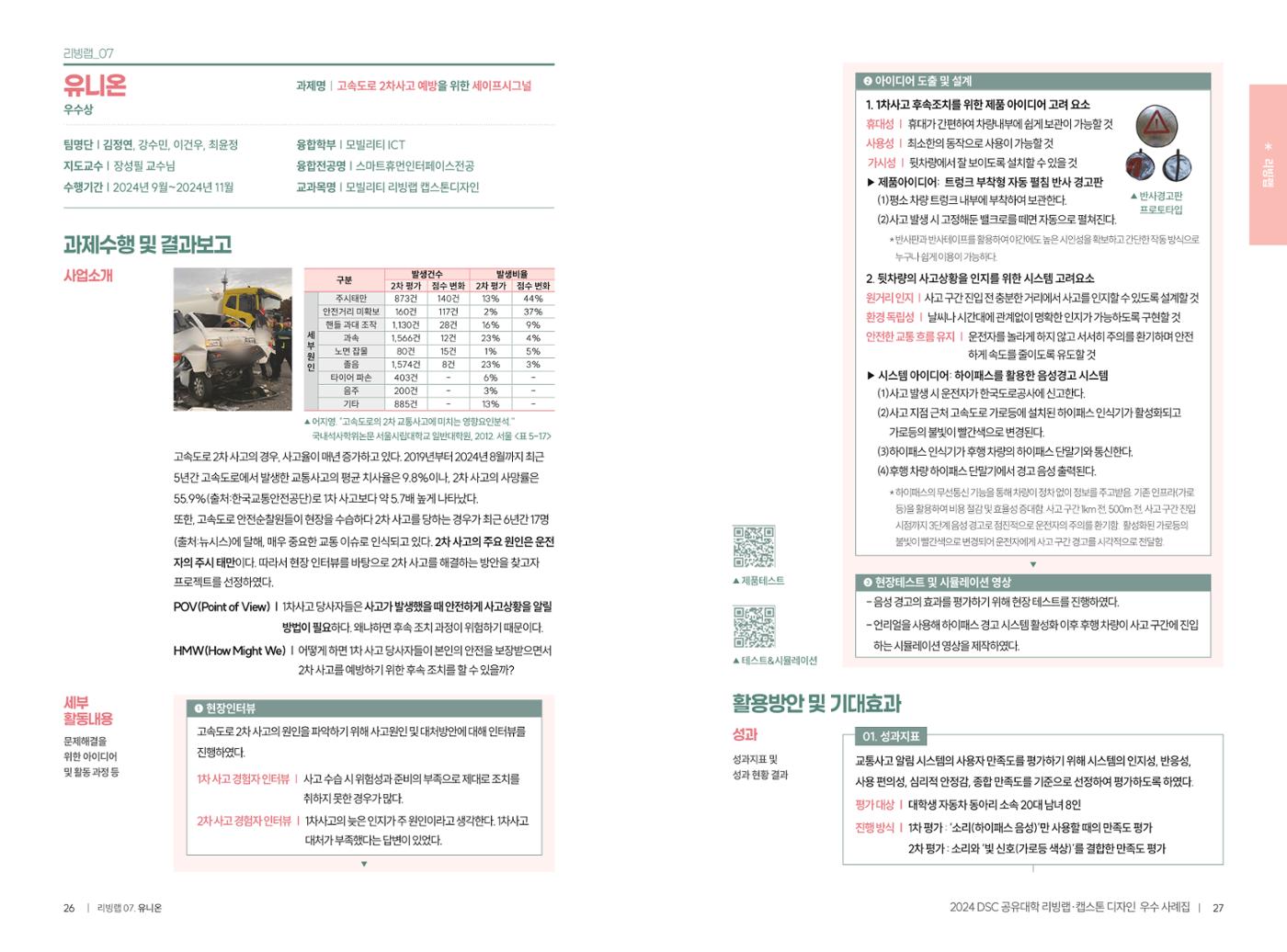 2024 DSC공유대학 리빙랩·캡스톤디자인 경진대회 우수사례집 16페이지