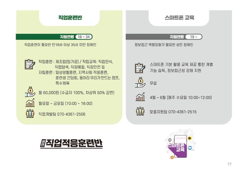 2025년 에덴장애인종합복지관 사업안내 17페이지