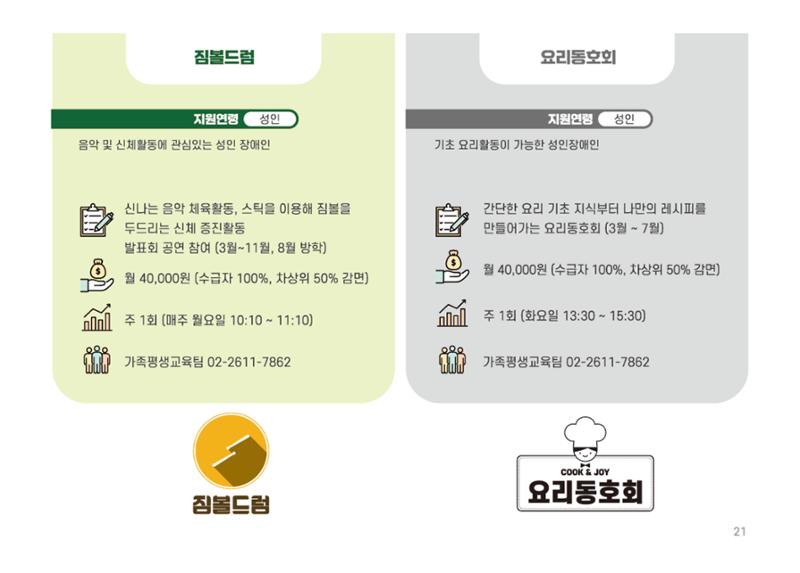 2025년 에덴장애인종합복지관 사업안내 21페이지