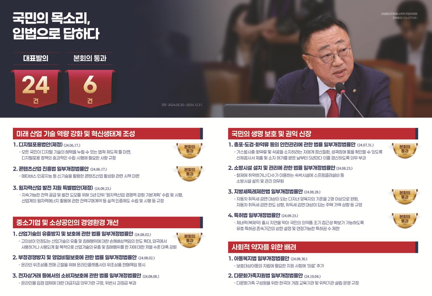국회의원 고동진 2024 의정보고서 4페이지