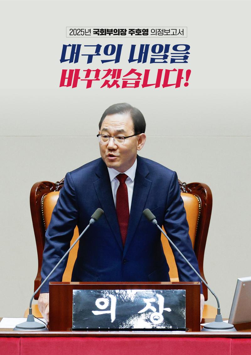 2025년 국회부의장 주호영 의정보고 1페이지