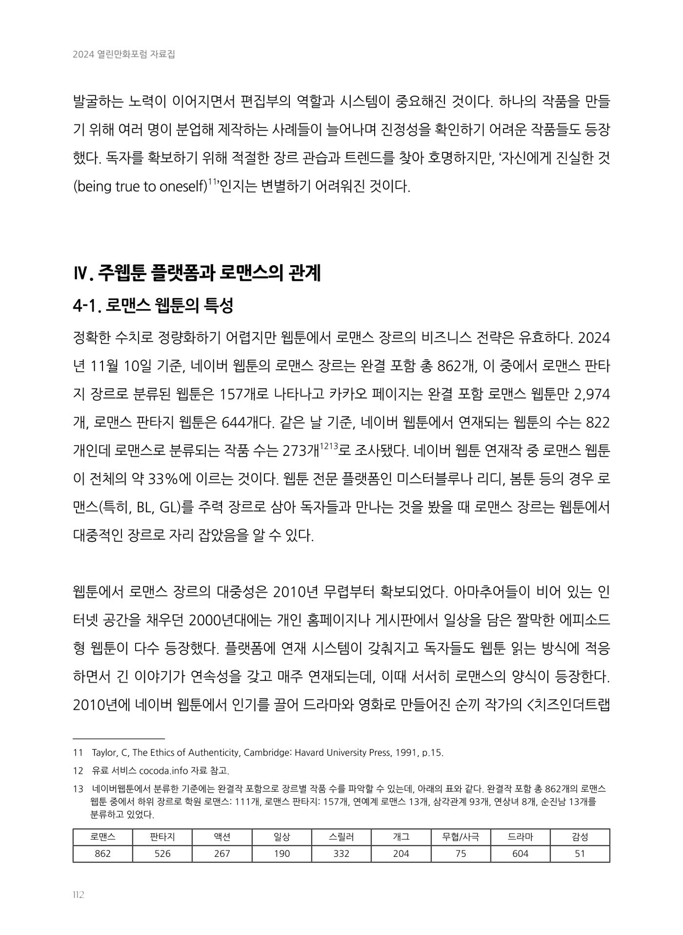2024 열린만화포럼 자료집 112페이지