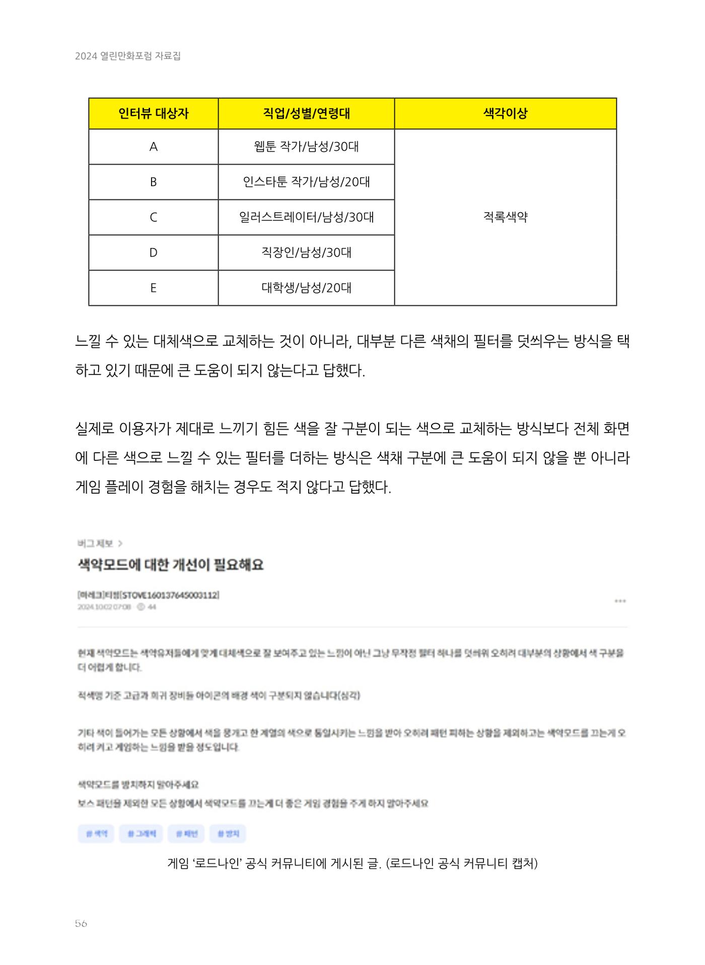 2024 열린만화포럼 자료집 56페이지