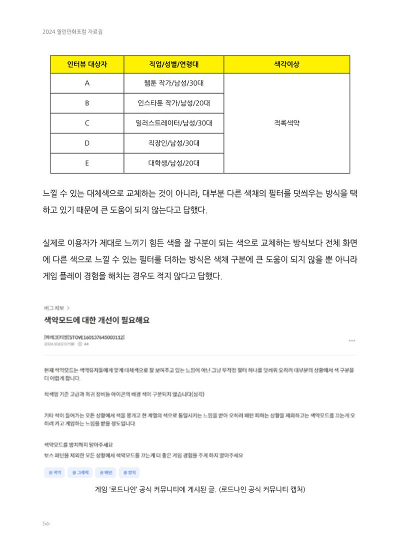 2024 열린만화포럼 자료집 56페이지