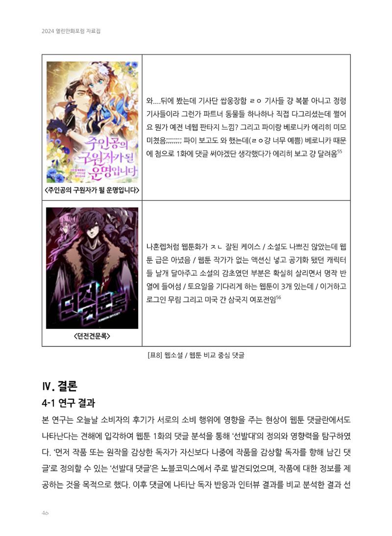 2024 열린만화포럼 자료집 46페이지