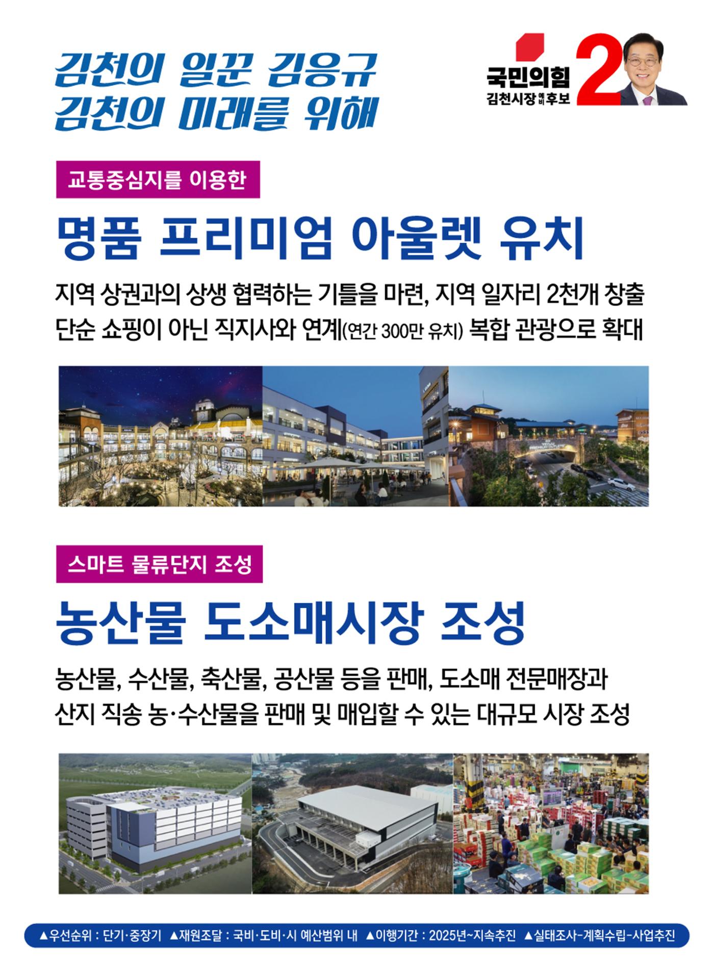 김응규 김천시장 재선거 예비후보 예비공보물 5페이지