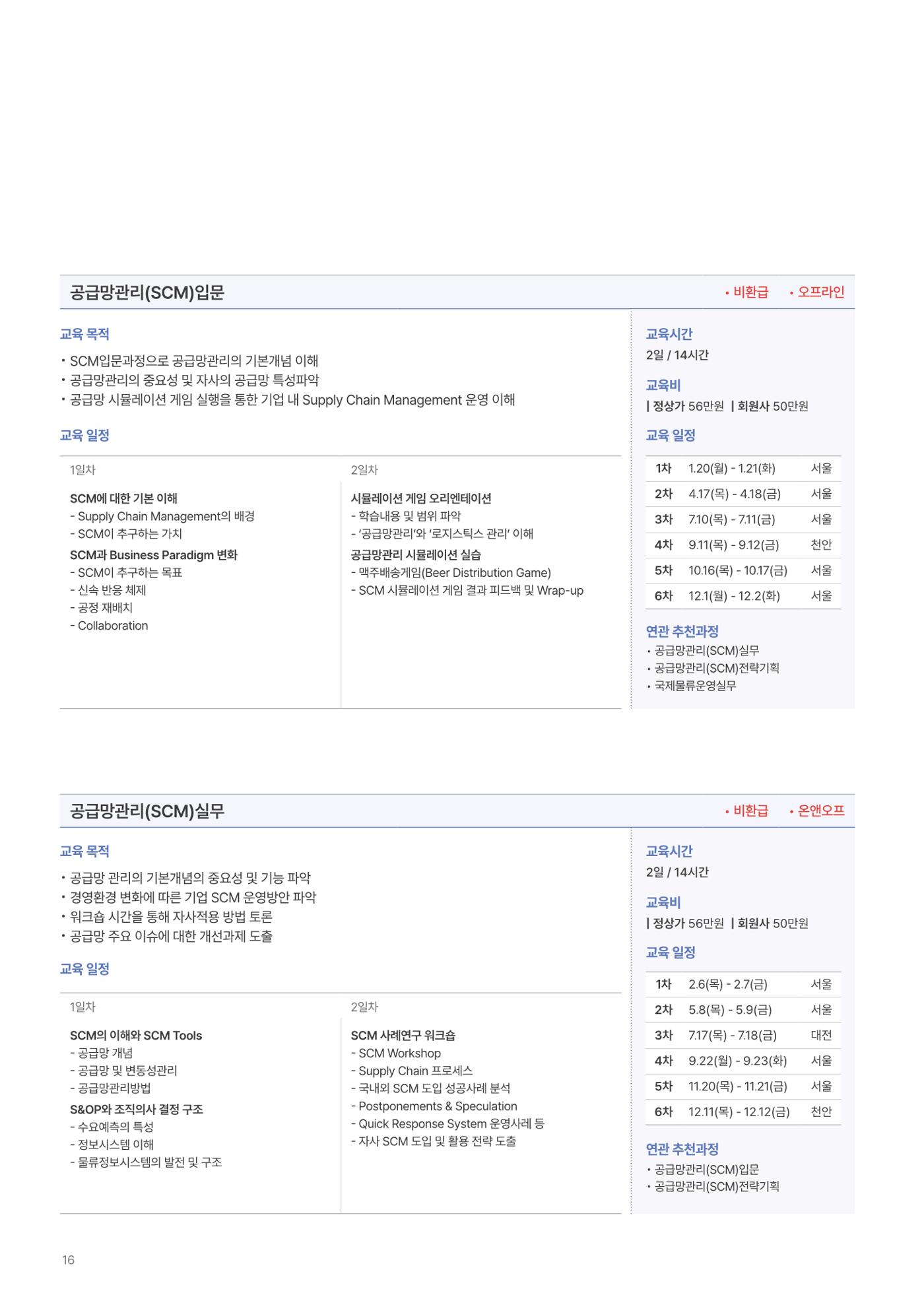 [한국생산성본부] 유통·물류·SCM·무역 부문 공개교육 안내(2025)  18페이지