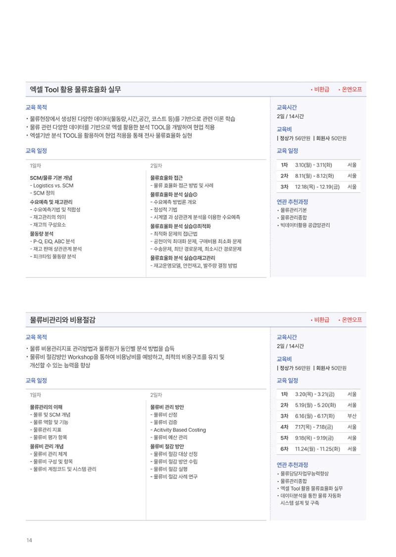 [한국생산성본부] 유통·물류·SCM·무역 부문 공개교육 안내(2025)  16페이지