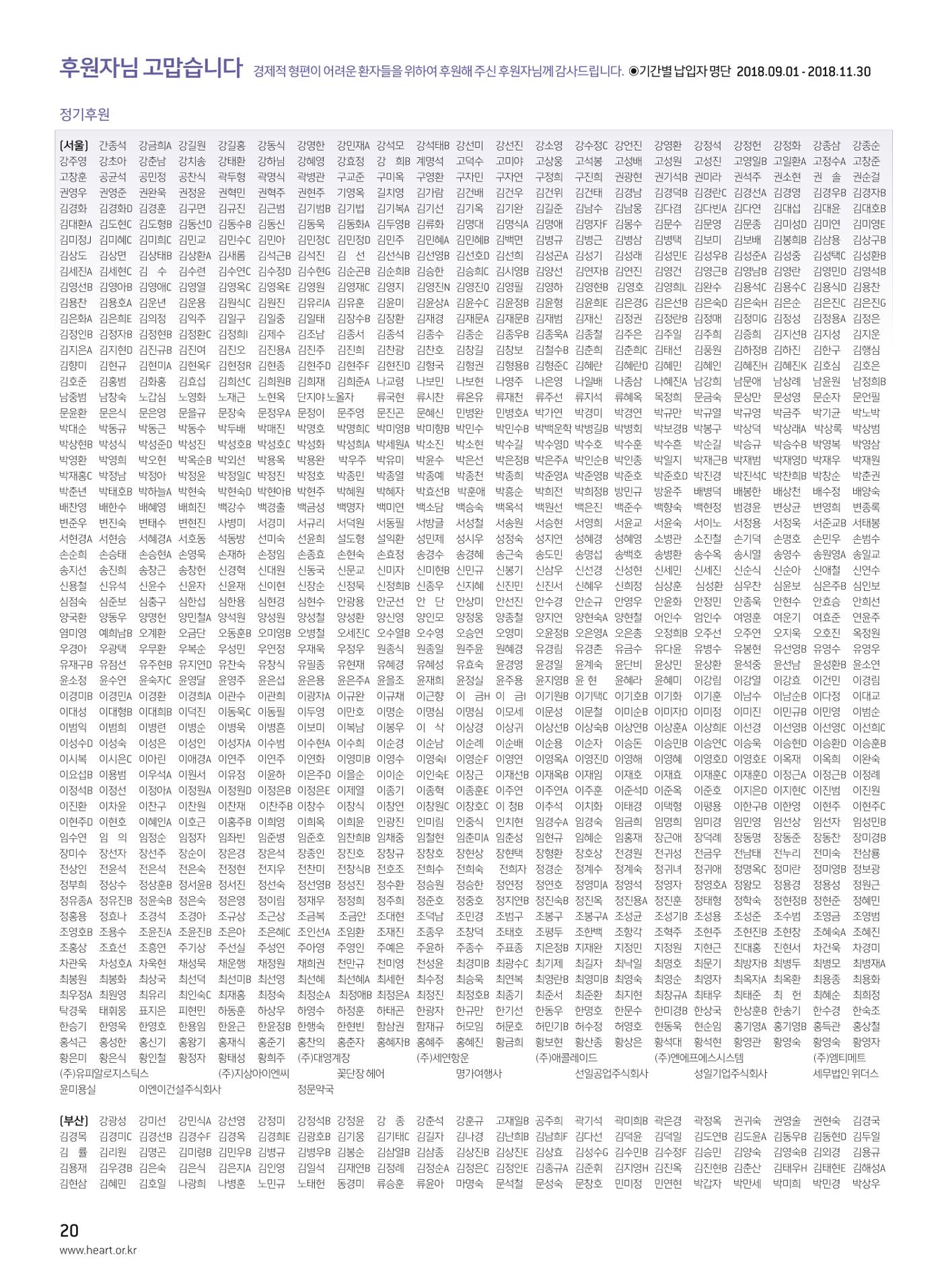 2018 심장소식 겨울호 120호 20페이지