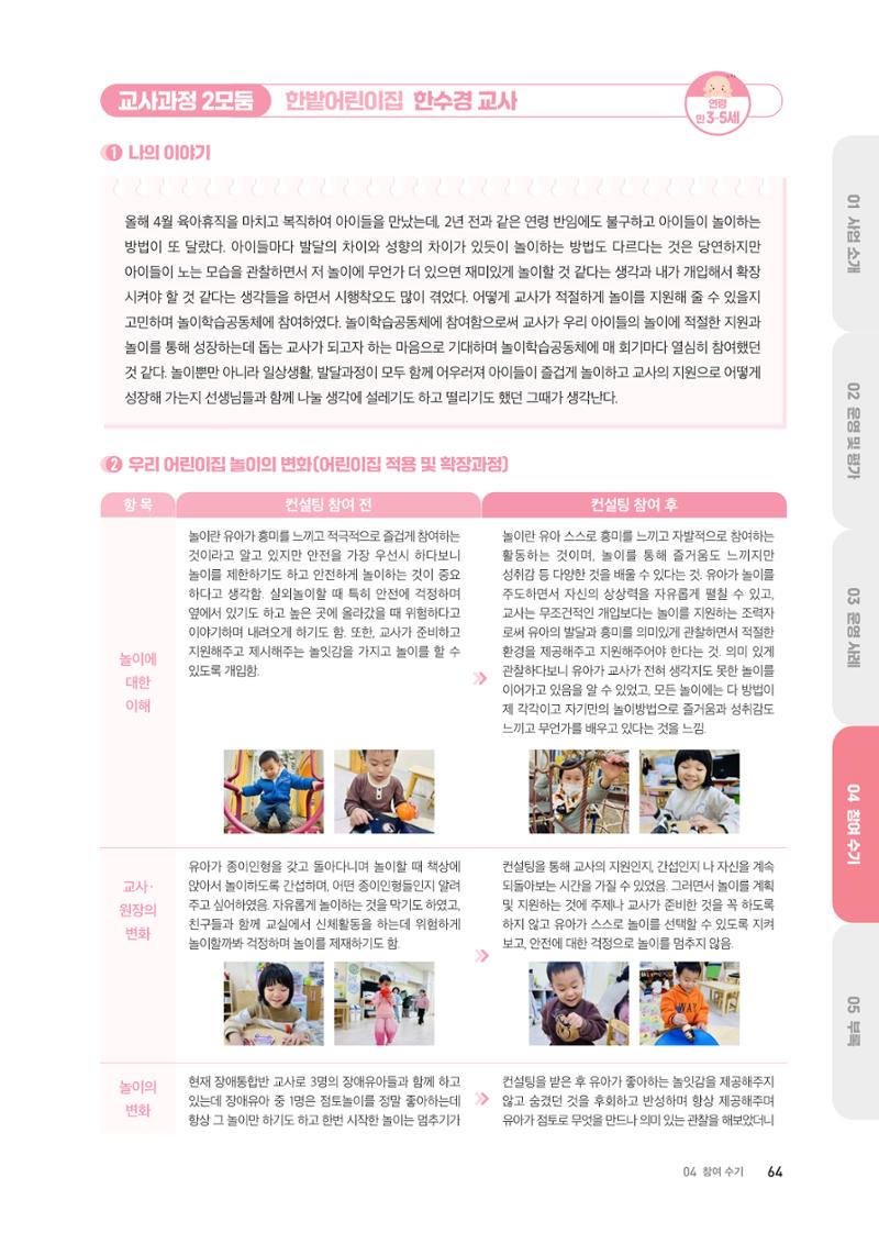 2024 보육과정컨설팅 사례집 62페이지