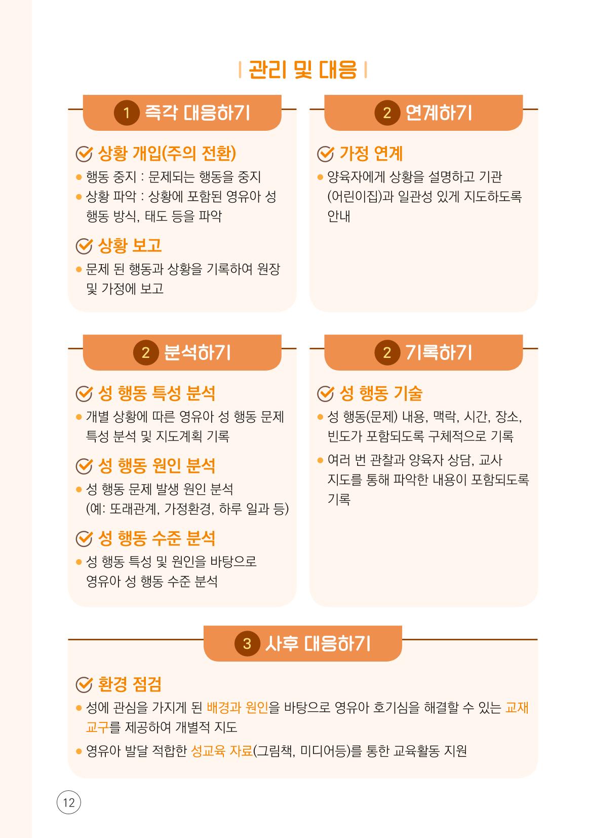 2024년 영유아 성 행동 문제 관리 대응 바로알기 12페이지