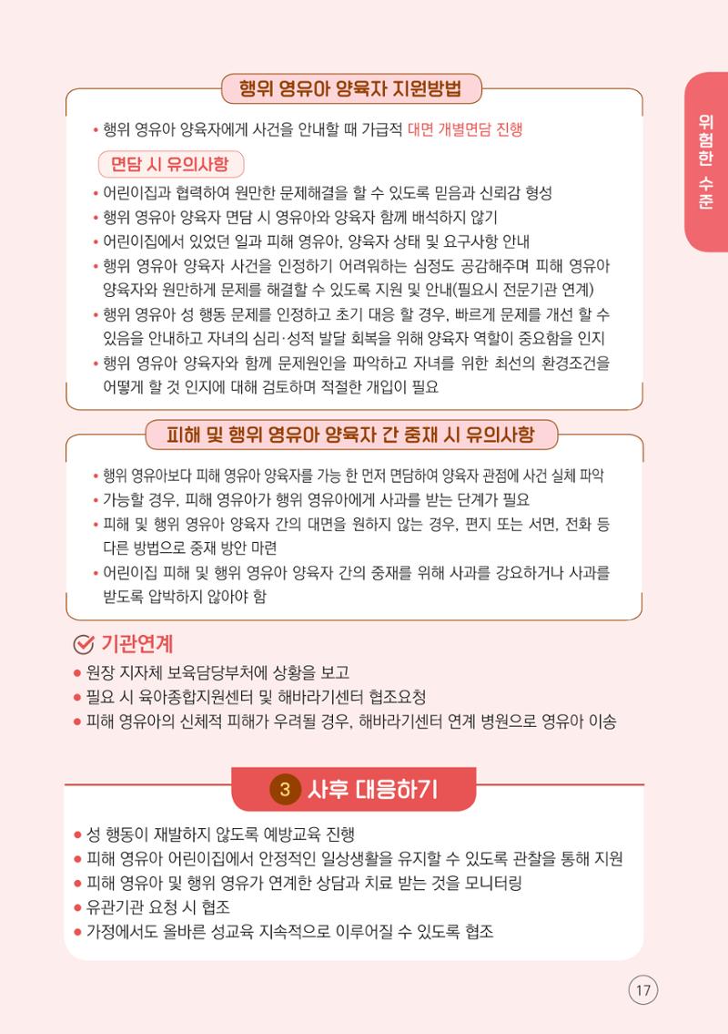 2024년 영유아 성 행동 문제 관리 대응 바로알기 17페이지