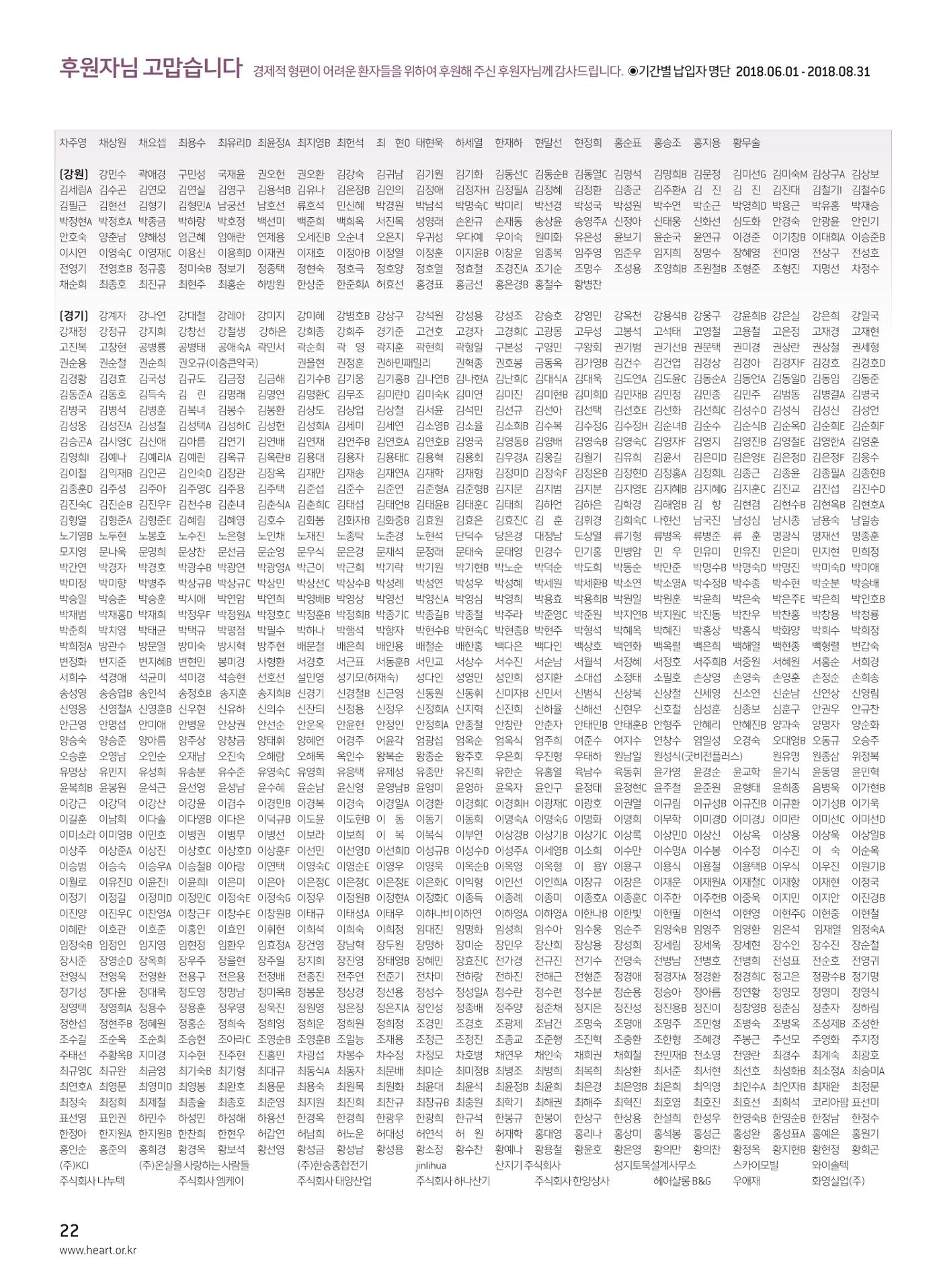 2018 심장소식 가을호 119호 22페이지